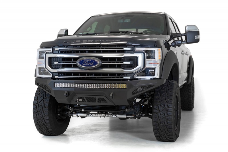 Ford Super Duty Front Bumper - Addictive Desert Designs - Stealth Fighter - Hammer Black - `20-`27